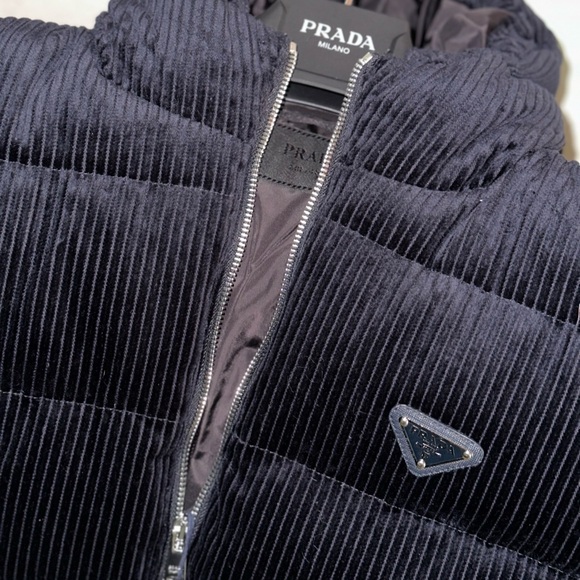 Men’s Prada Coat (S) French Blue Corduroy. - Picture 4 of 4